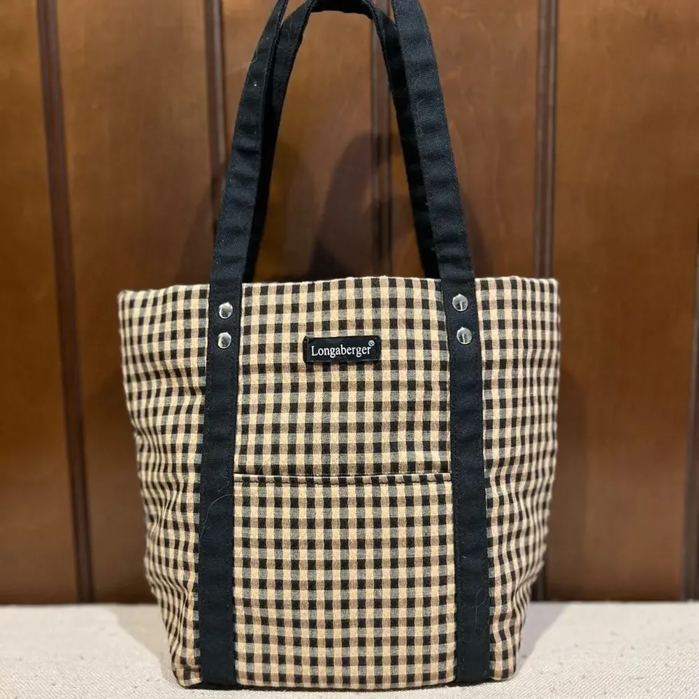 Longaberger Checkered Small Tote Bag